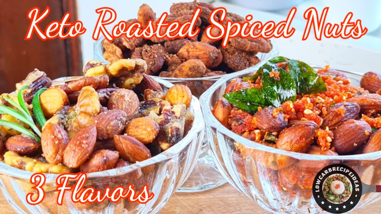 HOW TO MAKE KETO ROASTED SPICED NUTS | 3 FLAVORS | NO EGG WHITES | DAIRY FREE | CRISPY | FLAVORFUL