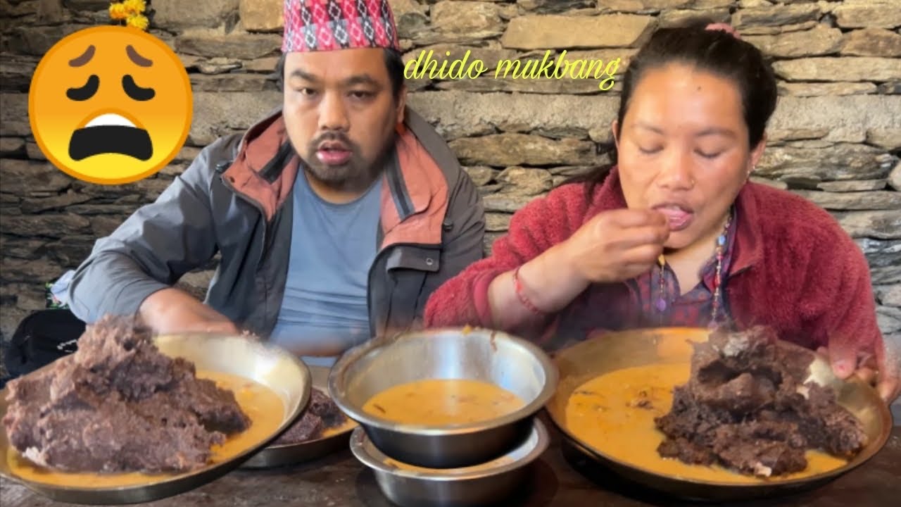 Makae ko dhido (ढिडो)ra piroo suup mukbang