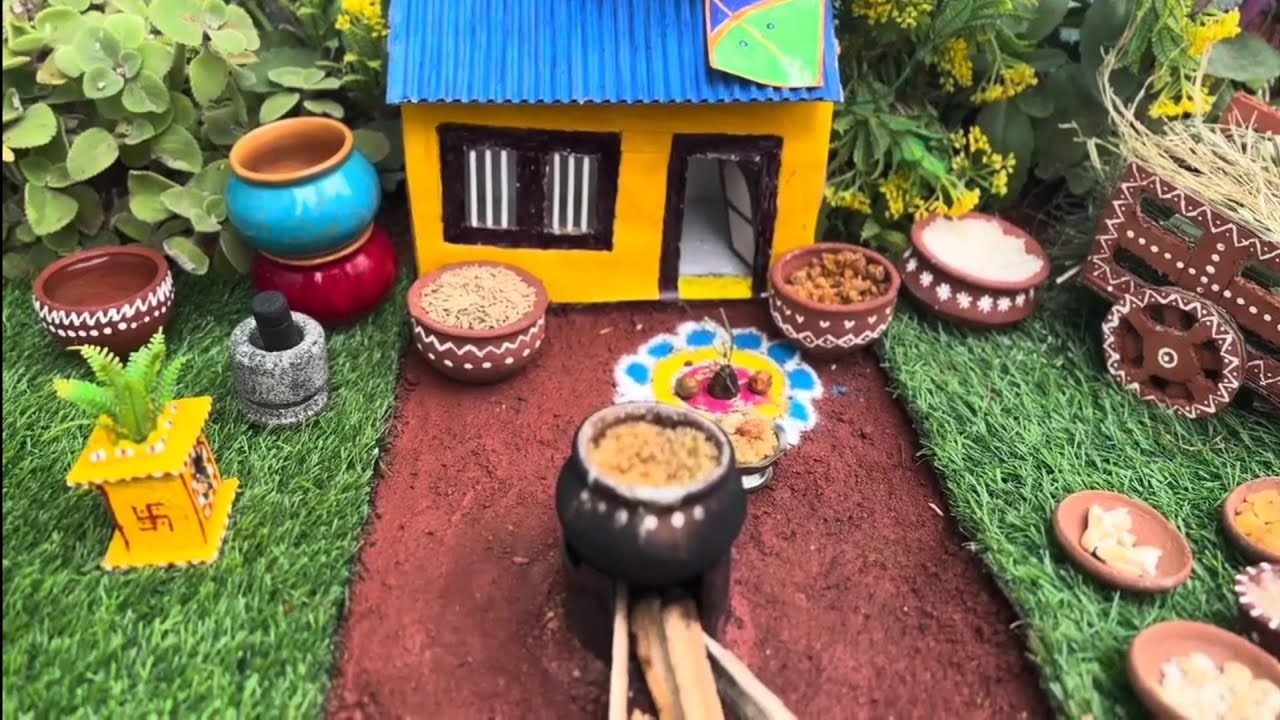 Miniature Sweet Pongal Recipe | How to make  Pongal | ASMR Cooking | Kitty's Miniature
