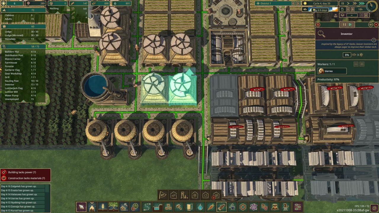 Preparing Second District in Timberborn: Flat 2