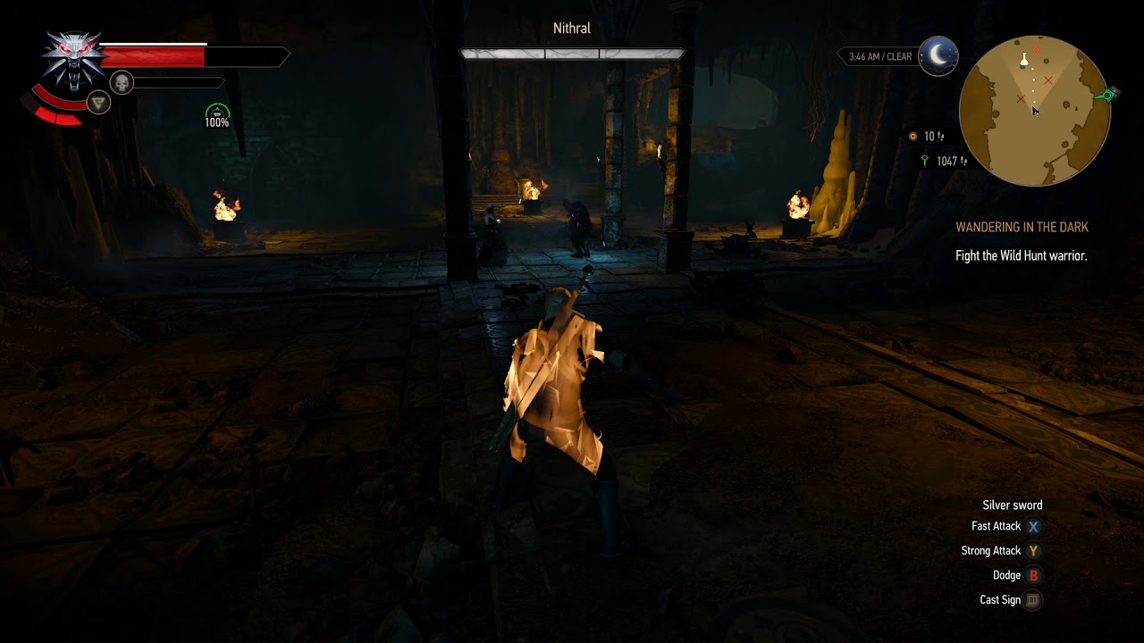 The Witcher 3 - Defeat Wild Hunt Warrior Nithral