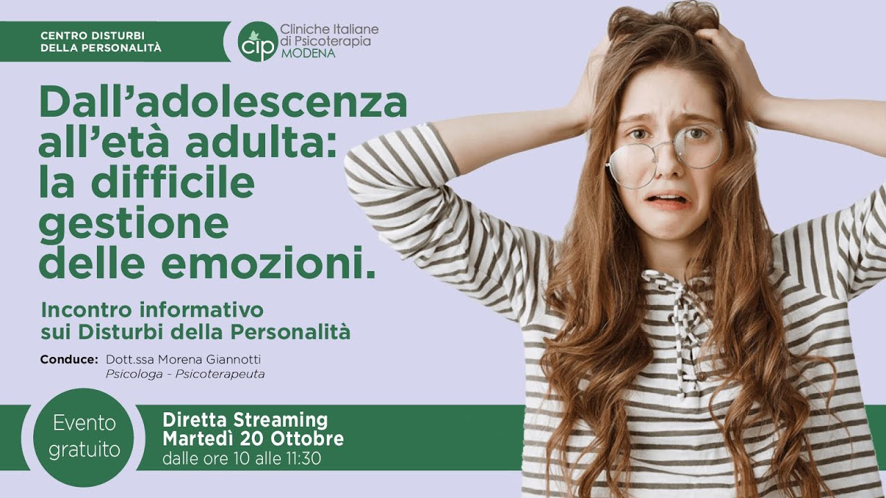 Dall'adolescenza all'età adulta: la difficile gestione delle emozioni
