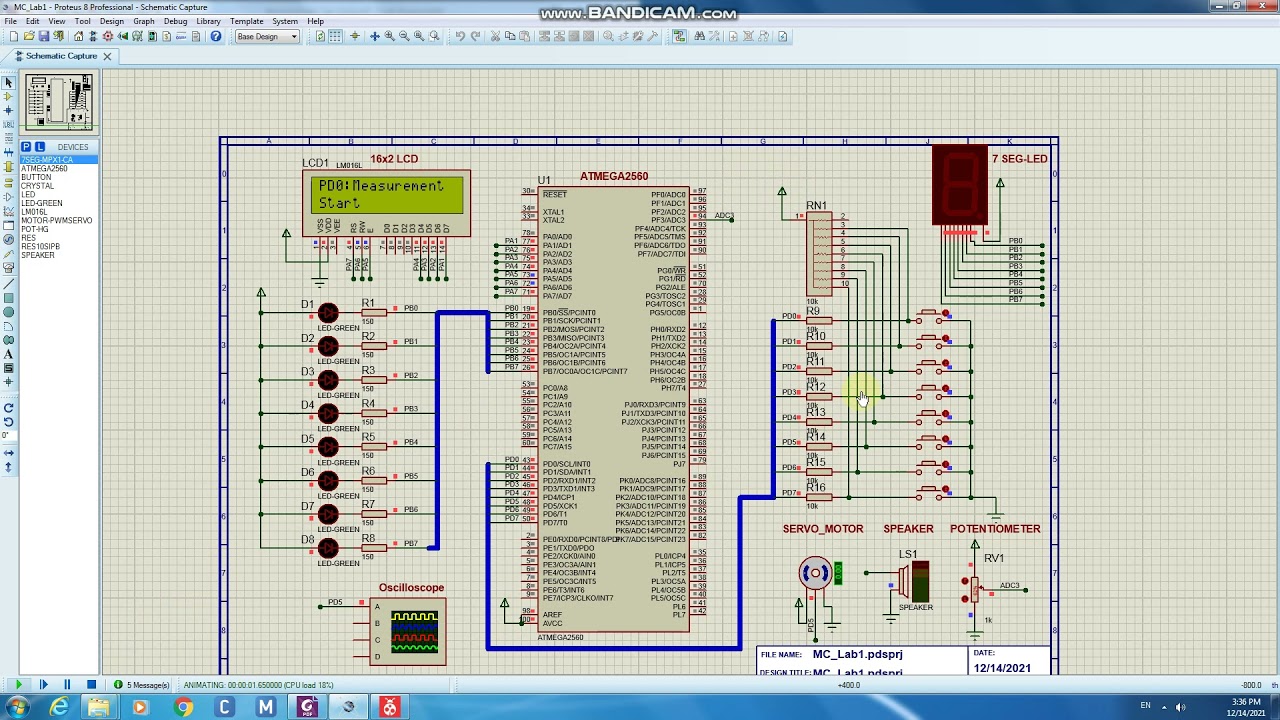 4. ADC Button Demo -Tutorial AVR Programming Atmel Studio with Proteus