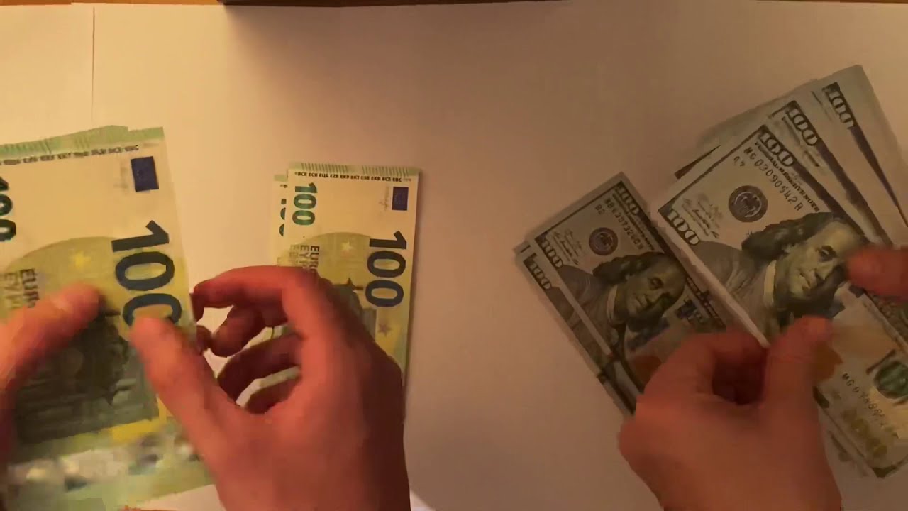 The Most Relaxing Video - Counting Cash Money : sounds of EUR &euro; and USD $ - ASMR