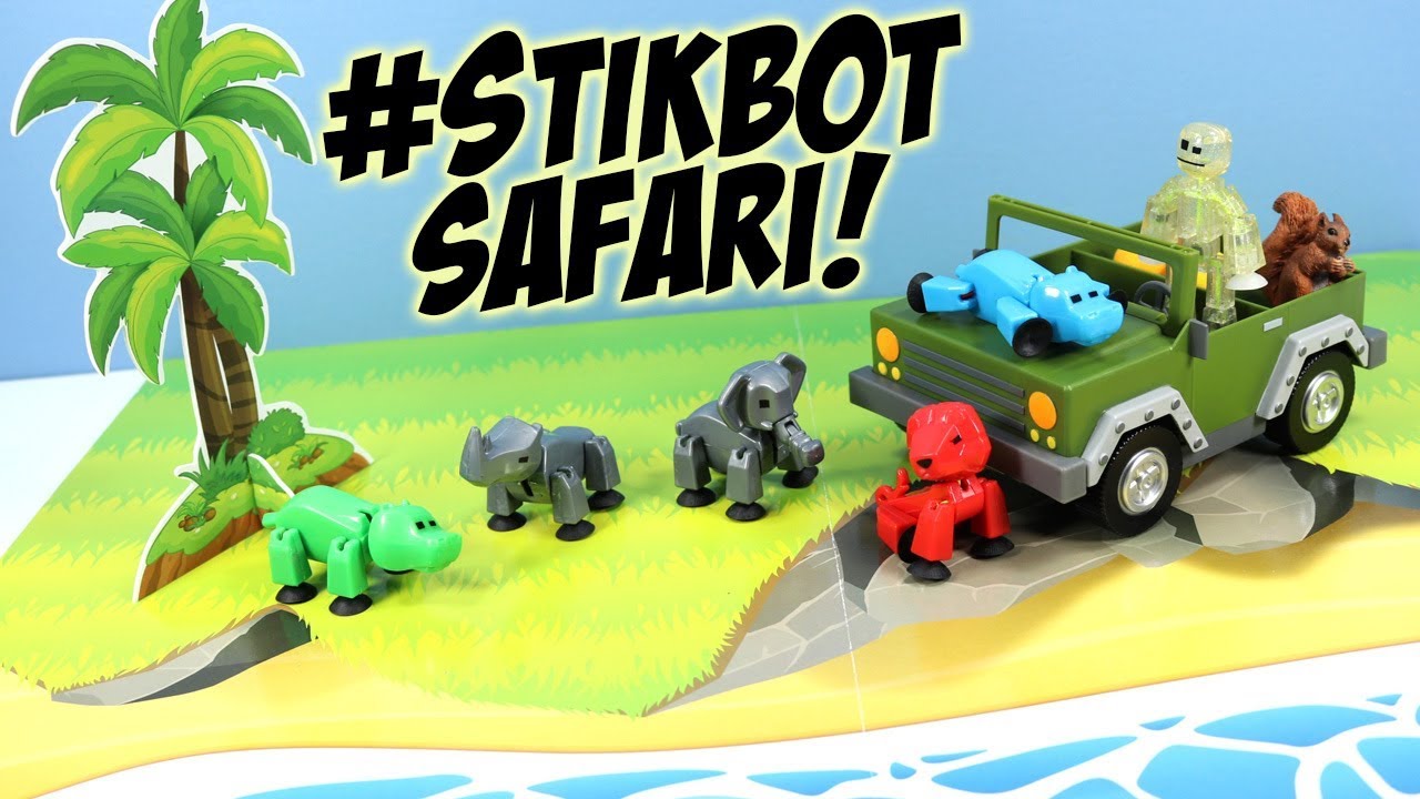 Stikbot Safari Pets Elephant Rhino Hippo and Lion Adventure