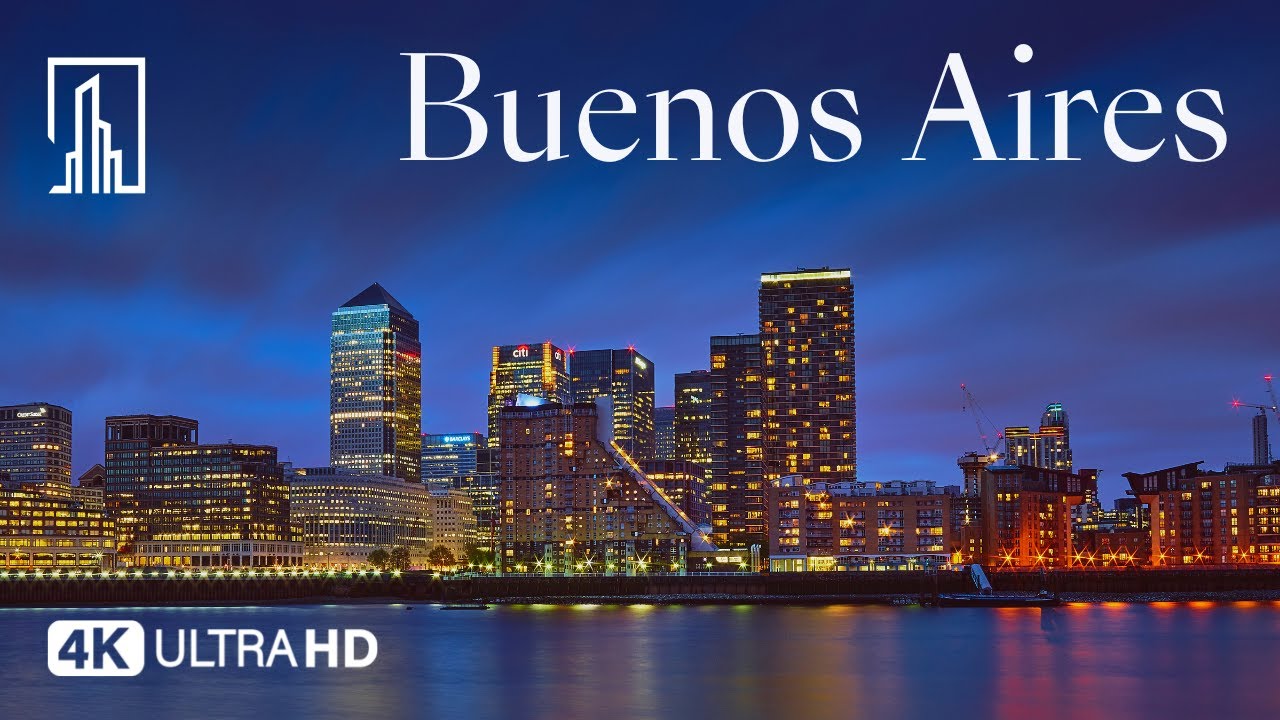 Buenos Aires, Argentina 🇦🇷 in 4K UHD at night by Drone