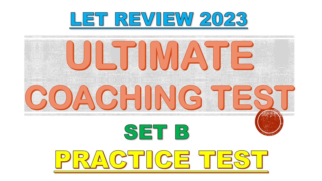 PROFED ULTIMATE FINAL COACHING TEST SET B 100 ITEMS