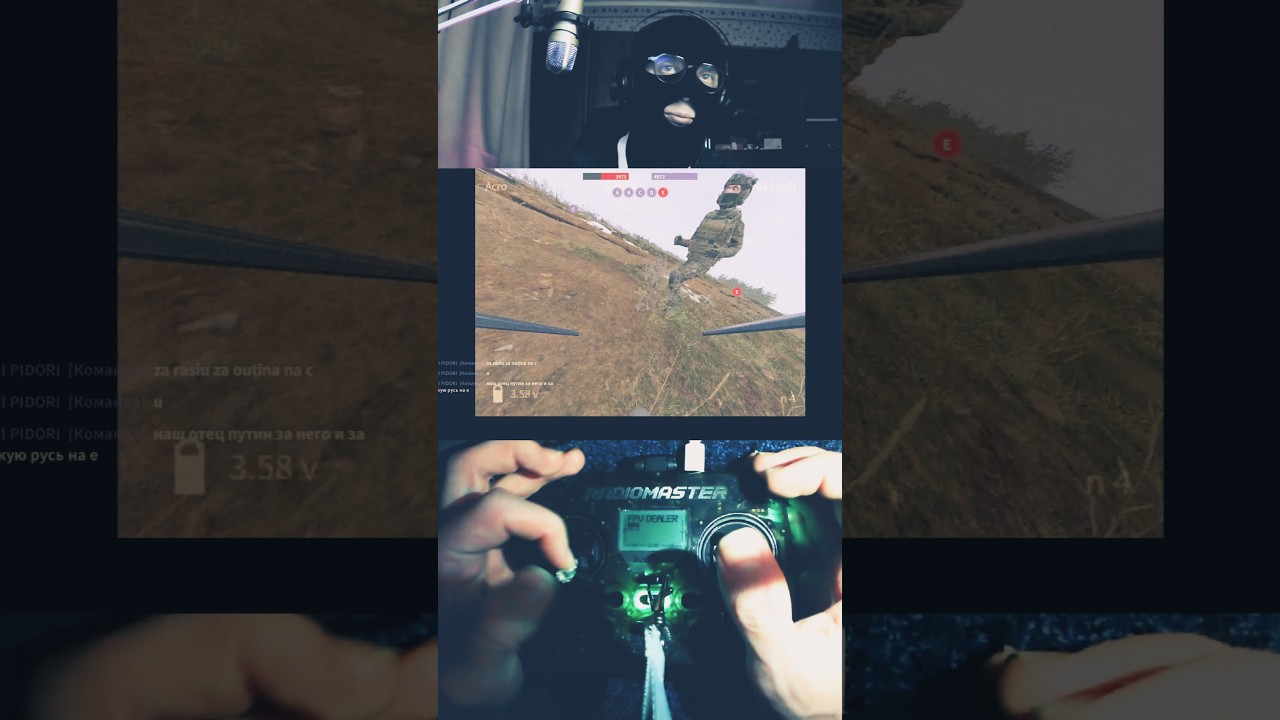 Гоняюсь за солдатом на fpv камикадзе дроне #fpv #drone #дрон #фпв #game
