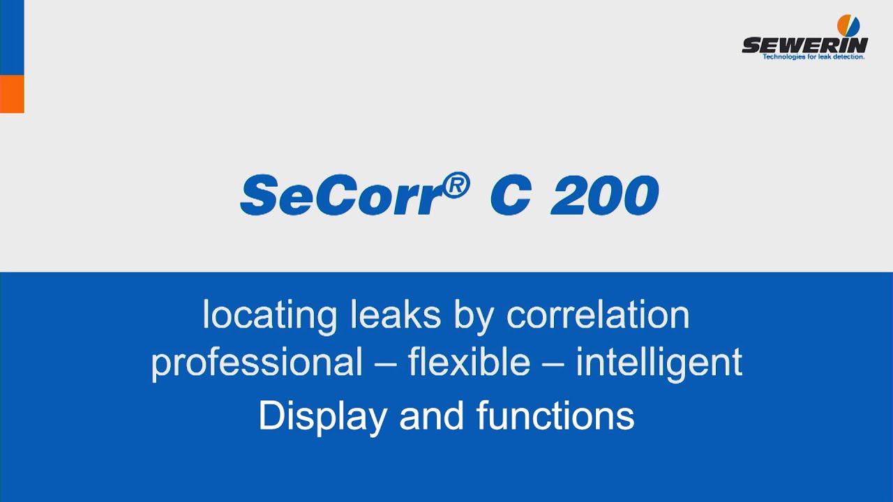 SeCorr&reg; C 200: water leak detection by correlation - The Display