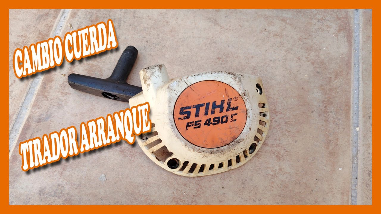 ARREGLAR CUERDA ROTA DEL ARRANQUE F&Aacute;CIL STIHL FS490C PASO A PASO