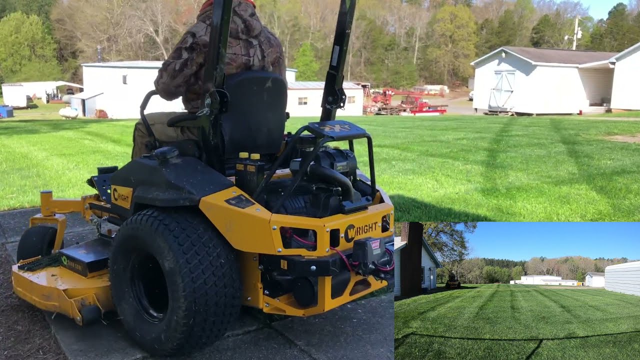 How well does the Wright ZXT stripe grass in the real world?! | Early Spring Cut | Thick Wet Grass
