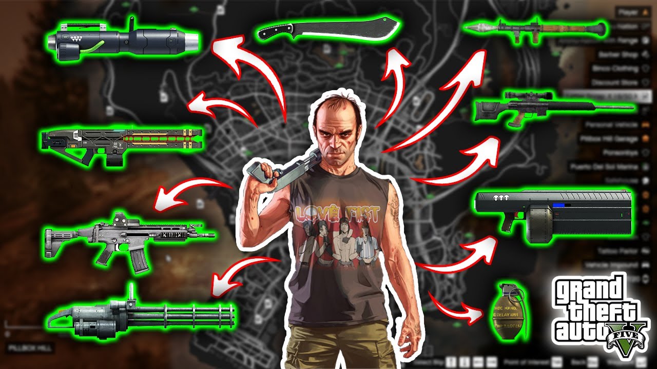 GTA 5 - All Secret And Rare Weapon Locations (Widowmaker, Rail Gun & more)