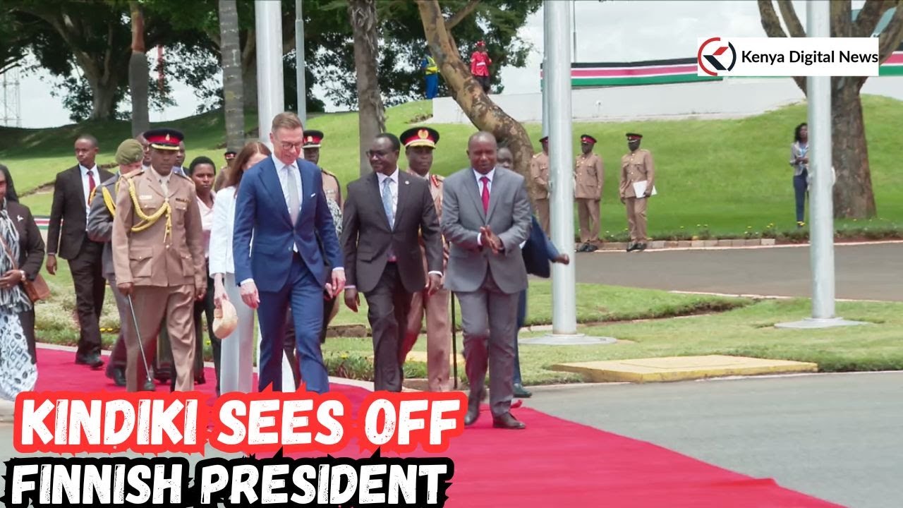 DP Kindiki Sees Off Finnish President Alexander Stubb at JKIA After His State Visit to Kenya!