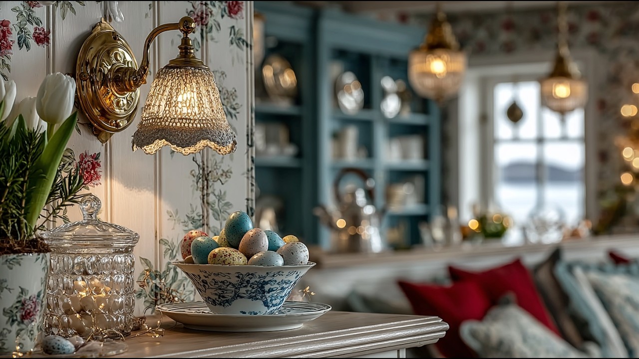 Elegant Blue Spring Cottage Kitchen Tour 2026 | Romantic Farmhouse Small Space Shabby Chic