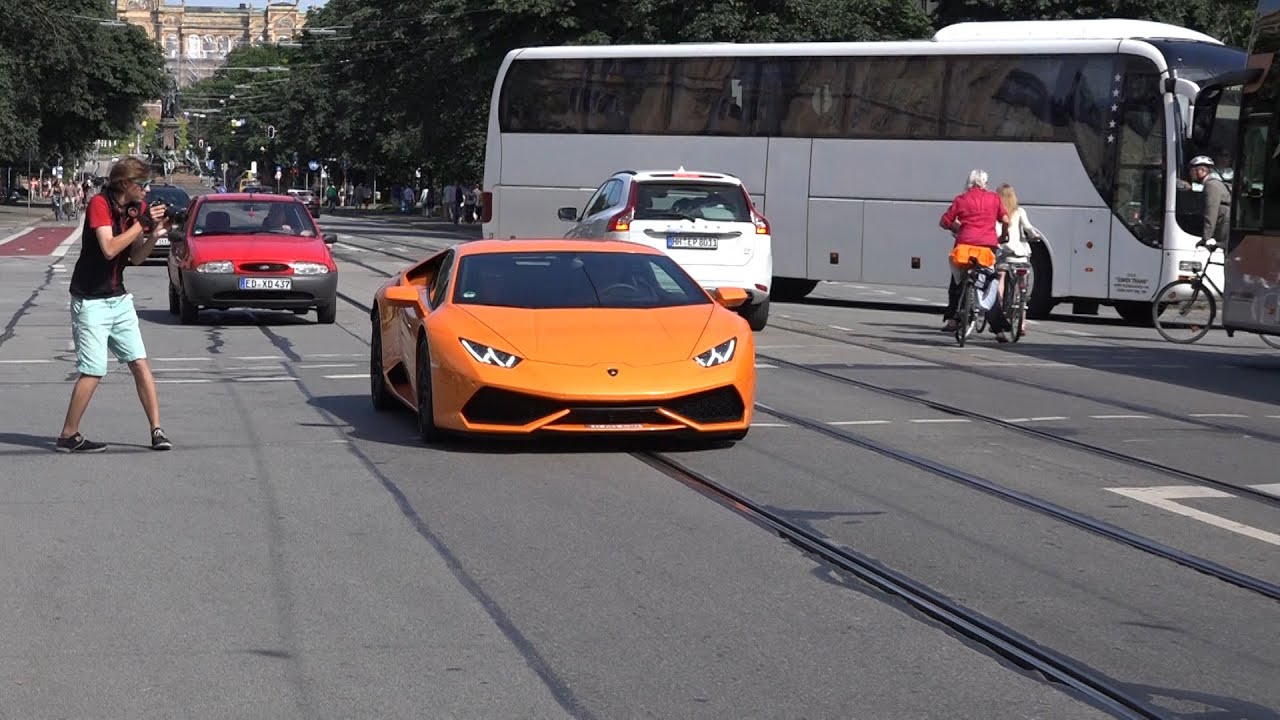 Orange Lamborghini Huracan in Munich!!