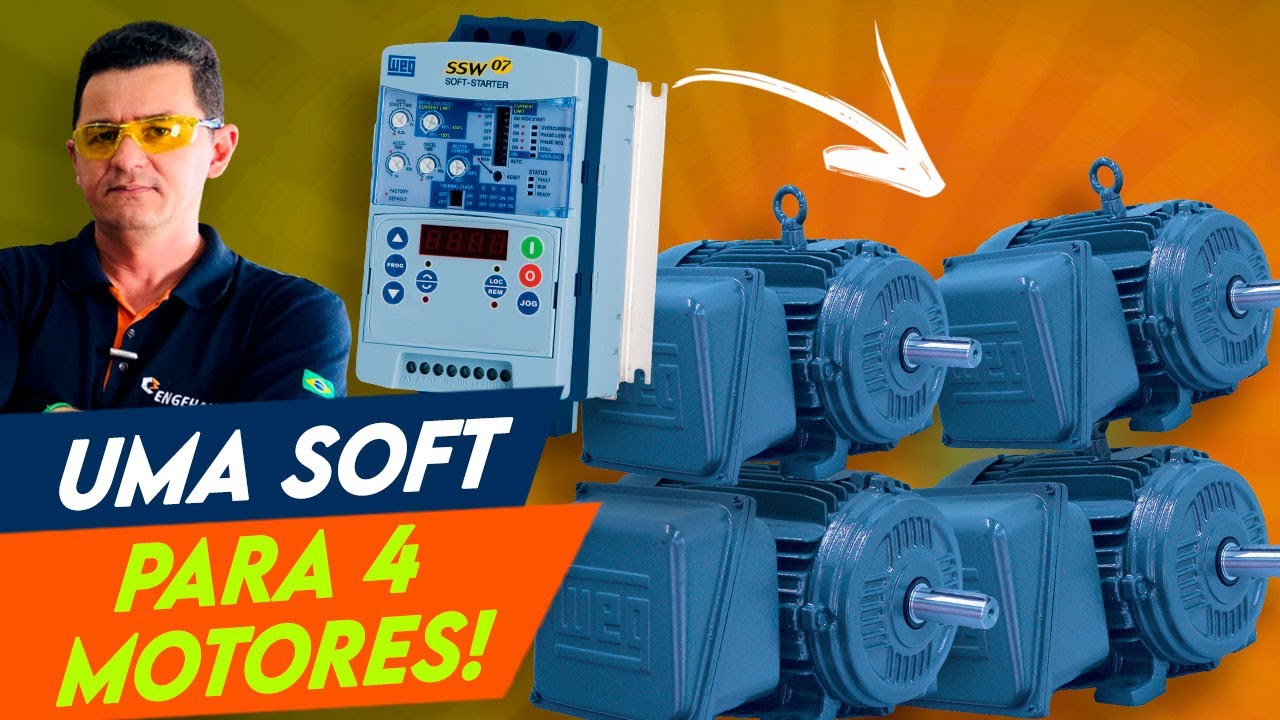 😮QUATRO MOTORES em uma SOFT STARTER veja NO QUE DEU
