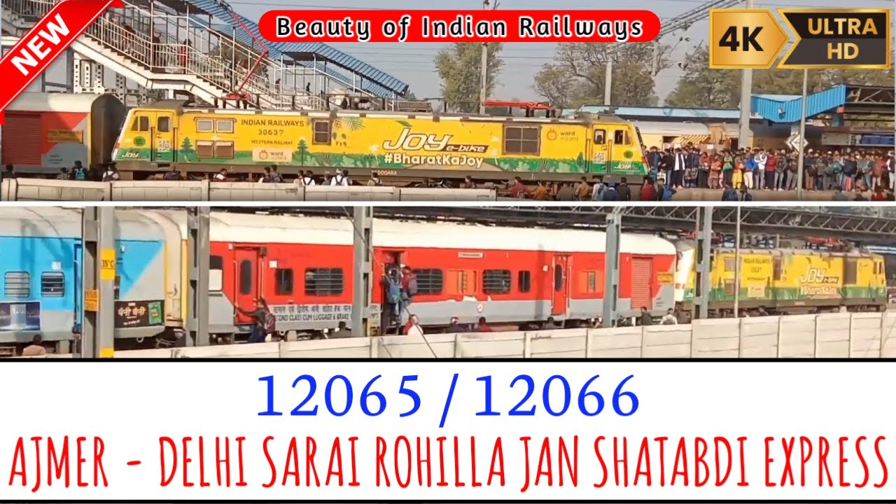 12065 / 12066 - AJMER DELHI SARAI ROHILLA AJMER JAN SHATABDI EXPRESS @Beauty_of_Indian_Railways