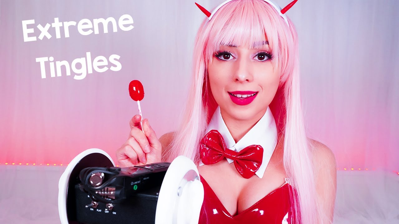 ASMR FOR EXTREME TINGLES ✨STICKY SOUNDS  🍯 👄 EAR MASSAGE 👂 (ZERO TWO Cosplay RP)