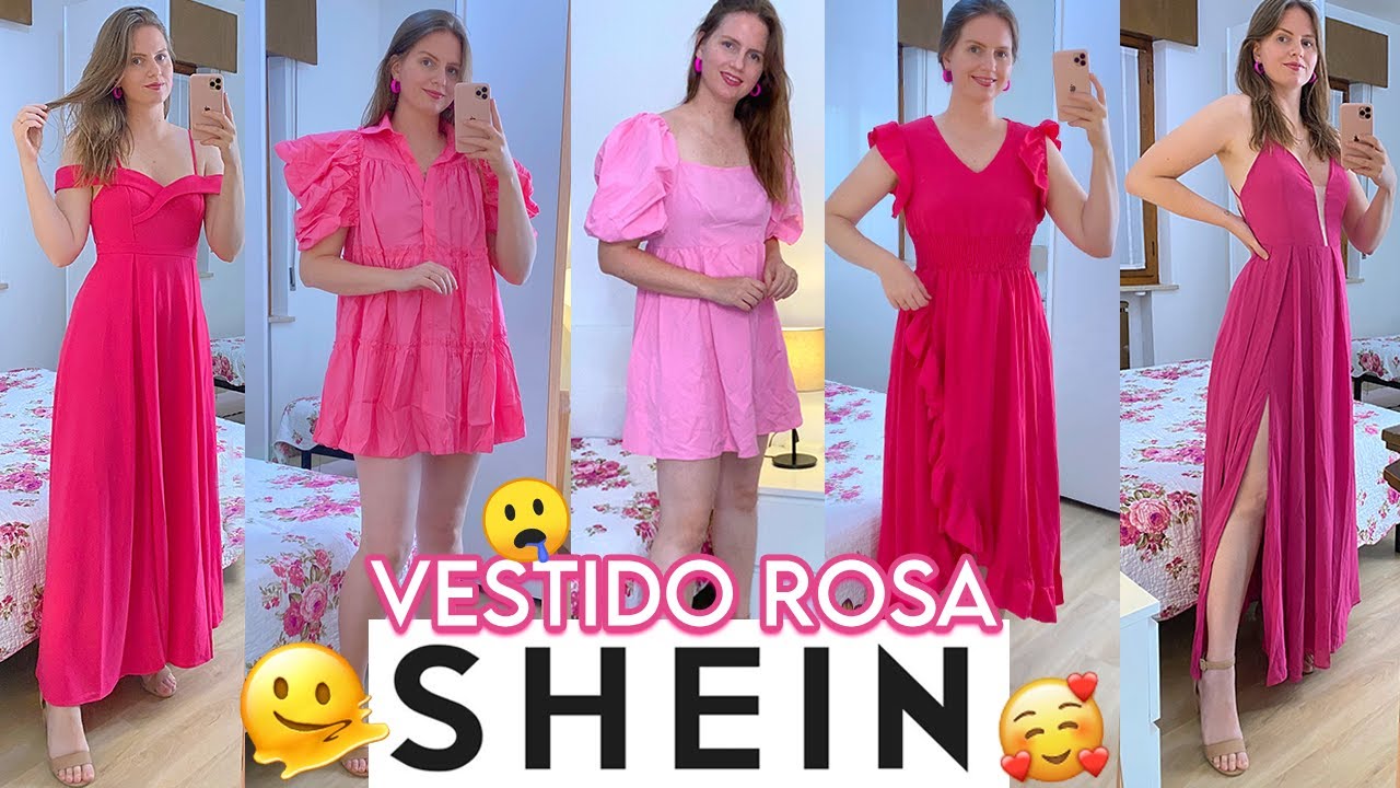 COMPREI OS VESTIDOS ROSAS MAIS FAMOSOS DA SHEIN