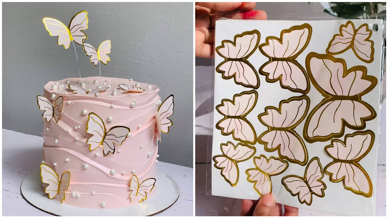 butterfly cake|cake decorating|simple cake design|tall cake