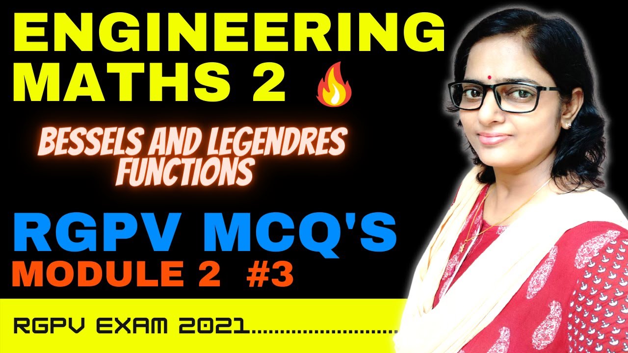 RGPV M2 MCQ questions | bessel  and legendre  functions  mcqs | rgpv mathematics 2 mcq | ode m2