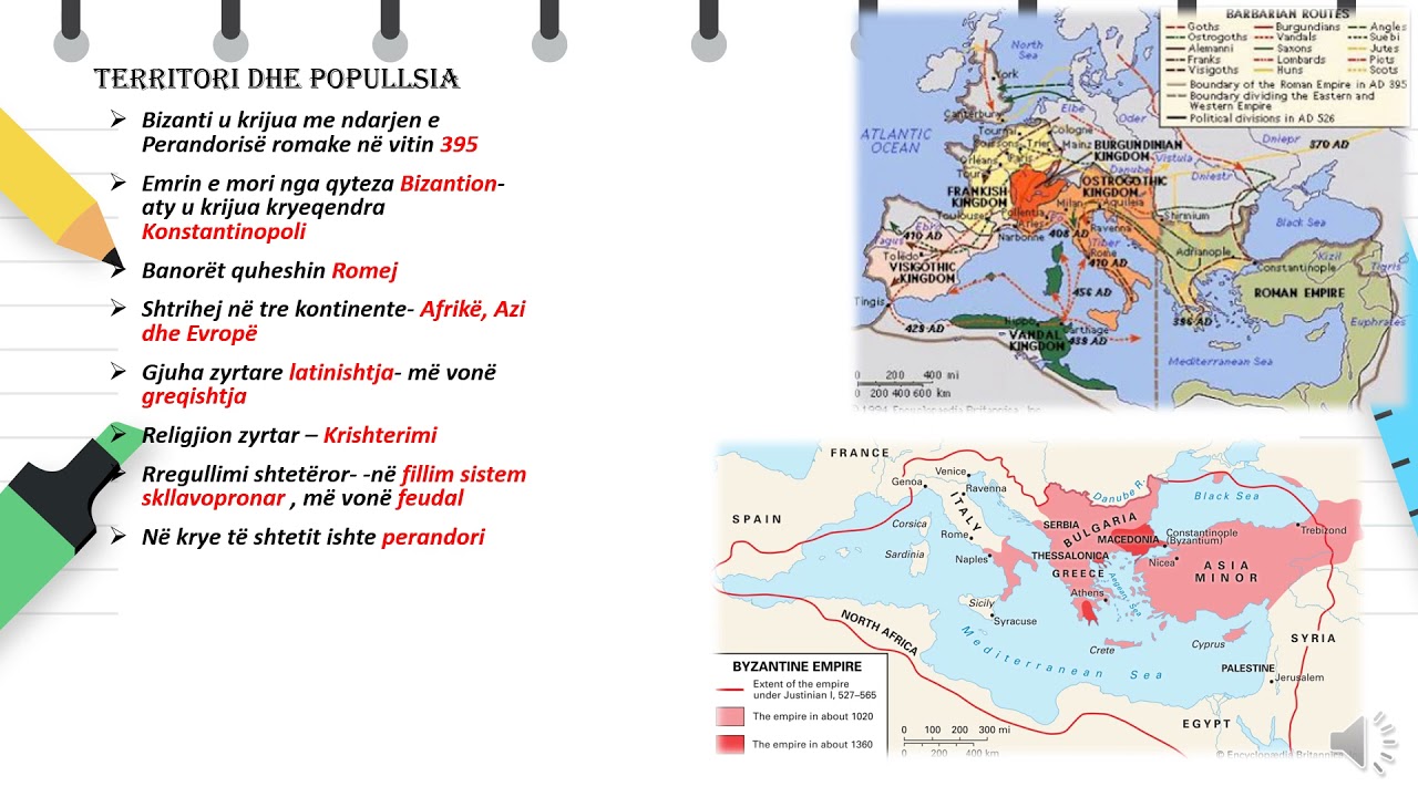 Klasa 7 - Histori - Perandoria Lindore Romake Bizanti