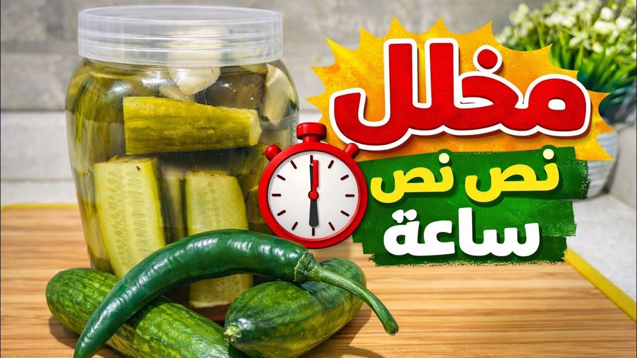 اسرع واجمل مخلل خيار بيتاكل في نص ساعة