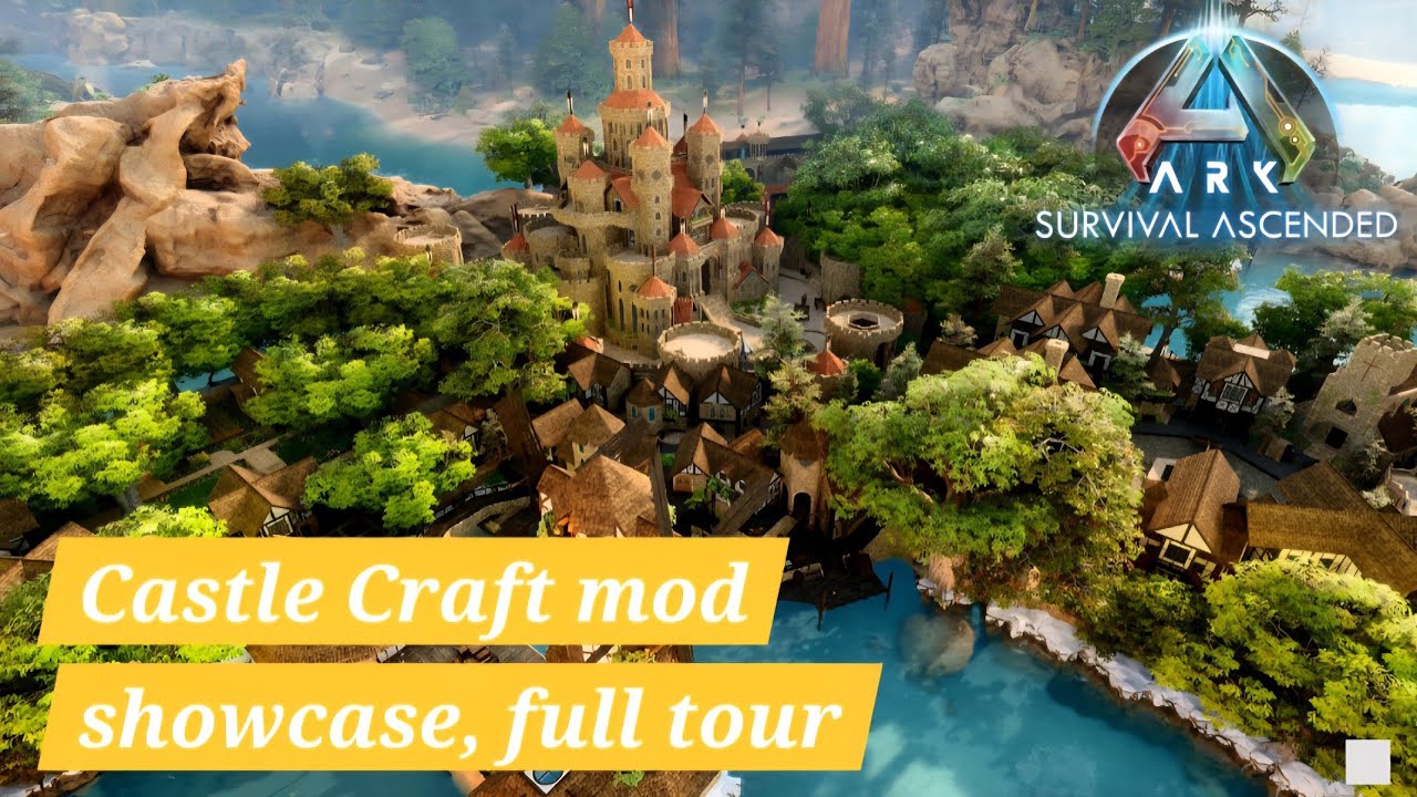 Castlecraft full town tour #arksurvivalascended