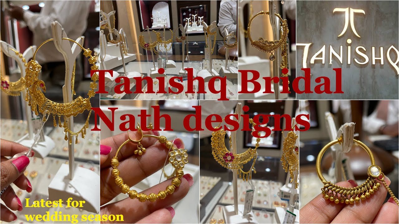 Tanishq latest gold Nath designs for wedding season | Bridal gold Nath collection | Kundan Nath 🤩🥰