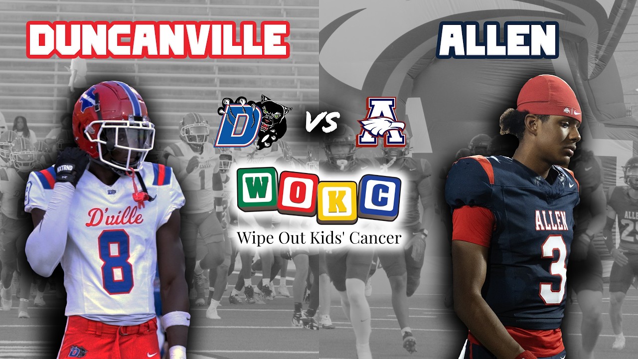 Duncanville против Allen: благотворительный футбольный матч Wipe Out Kids Cancer, ШКОЛЬНЫЙ ФУТБОЛ...
