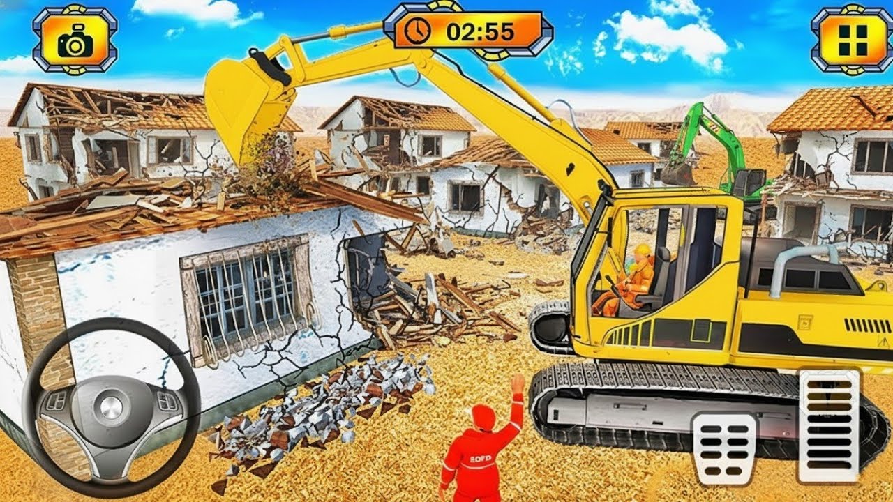 New City Road Construction Simulator 🚧 | Real Construction Game | Android Gameplay