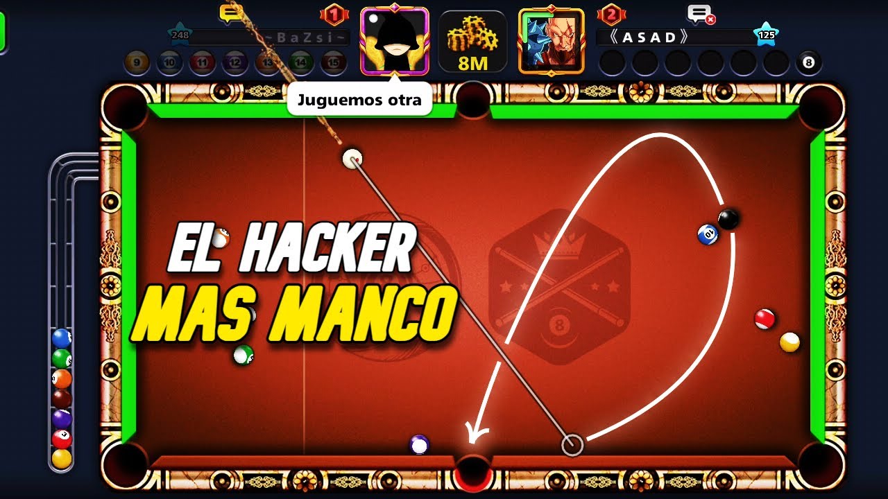Ni utilizando hack ganan en 8 ball pool