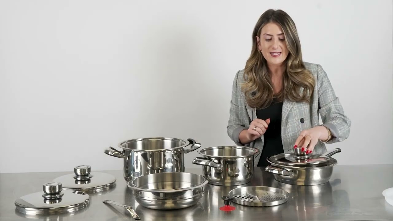12-pc Nutri Stahl Cookware Set
