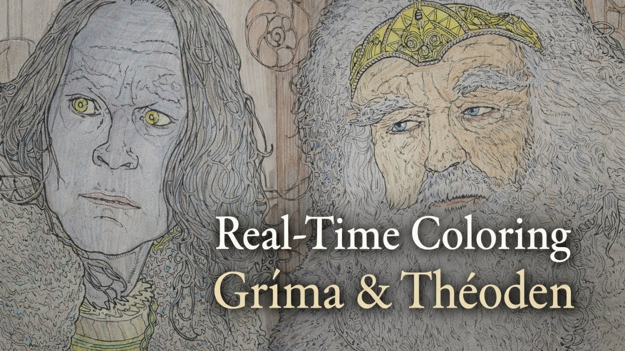 Coloring Gríma Wormtongue & King Théoden | Lord of the Rings Coloring Book