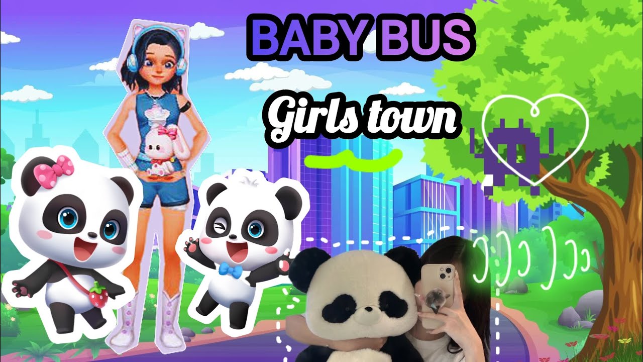 little panda -  girls town..🖤 / Baby bus✨ / Infi and Rinif TiMe PaSs #babybus #aesthetic #girlstown