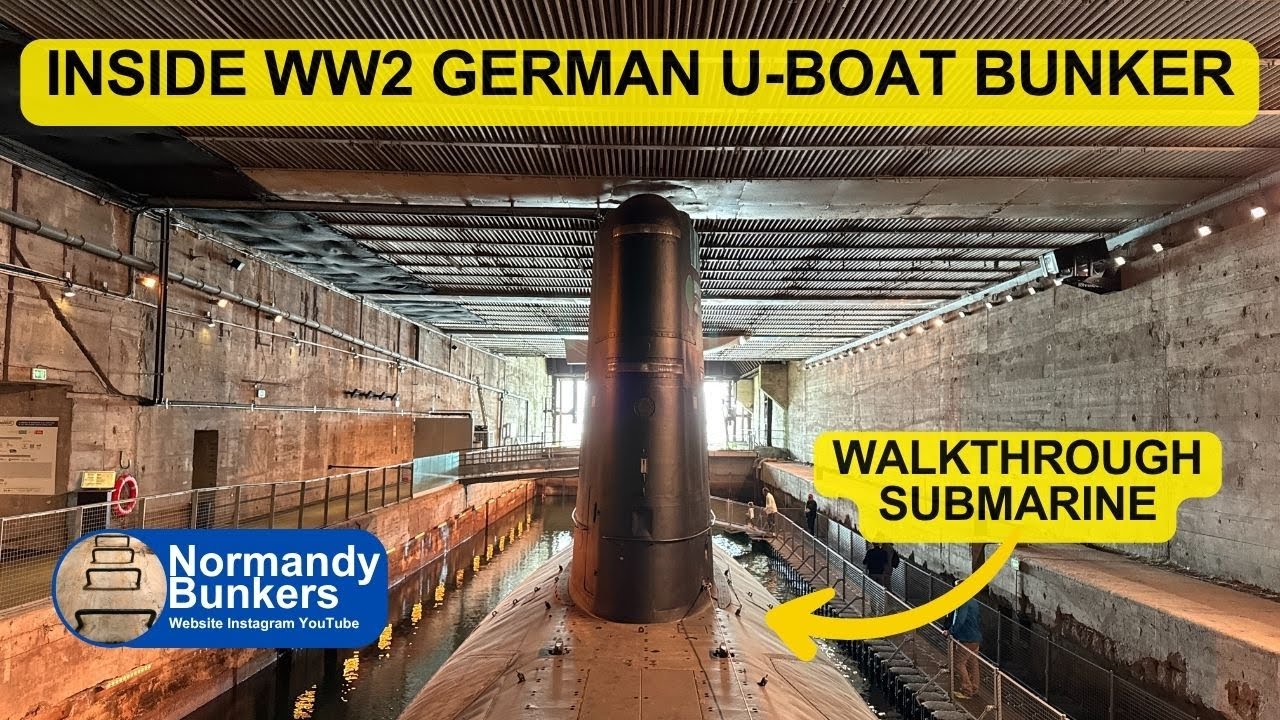 INSIDE WW2 GERMAN U-BOAT BASE & SUBMARINE