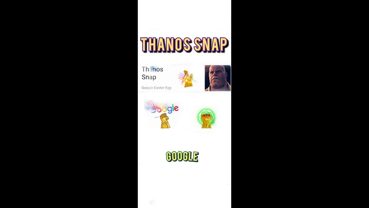 Thanos Snap &ndash; Google Easter Egg