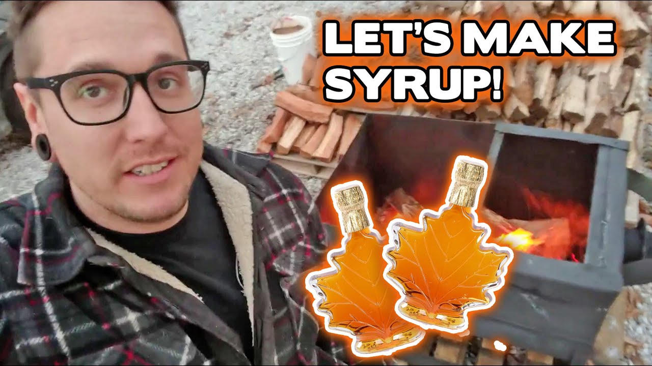 First-Time DIY Maple Syrup! Making Maple Syrup with our DIY Evaporator