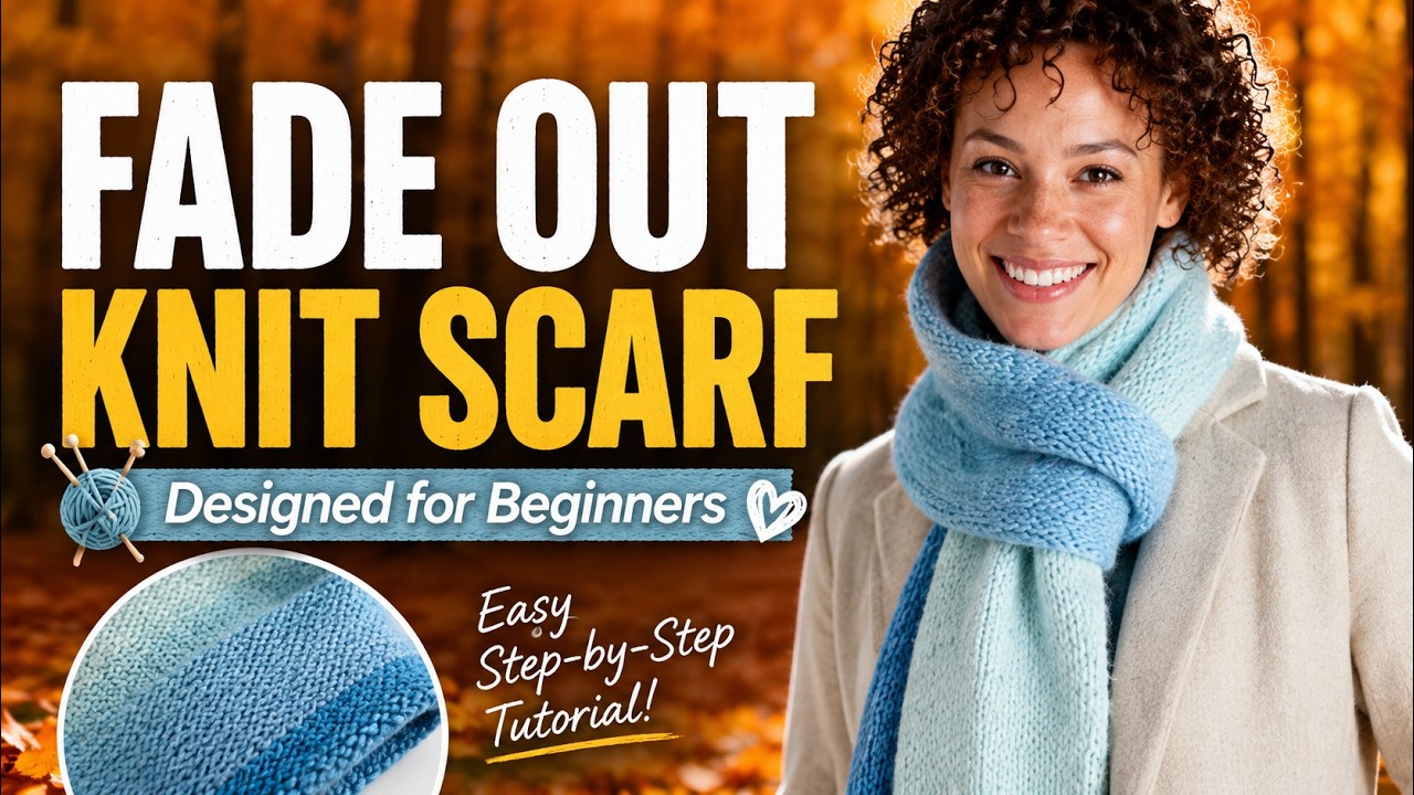 #beginnerknitting 🧥 Fade Out Tube Scarf