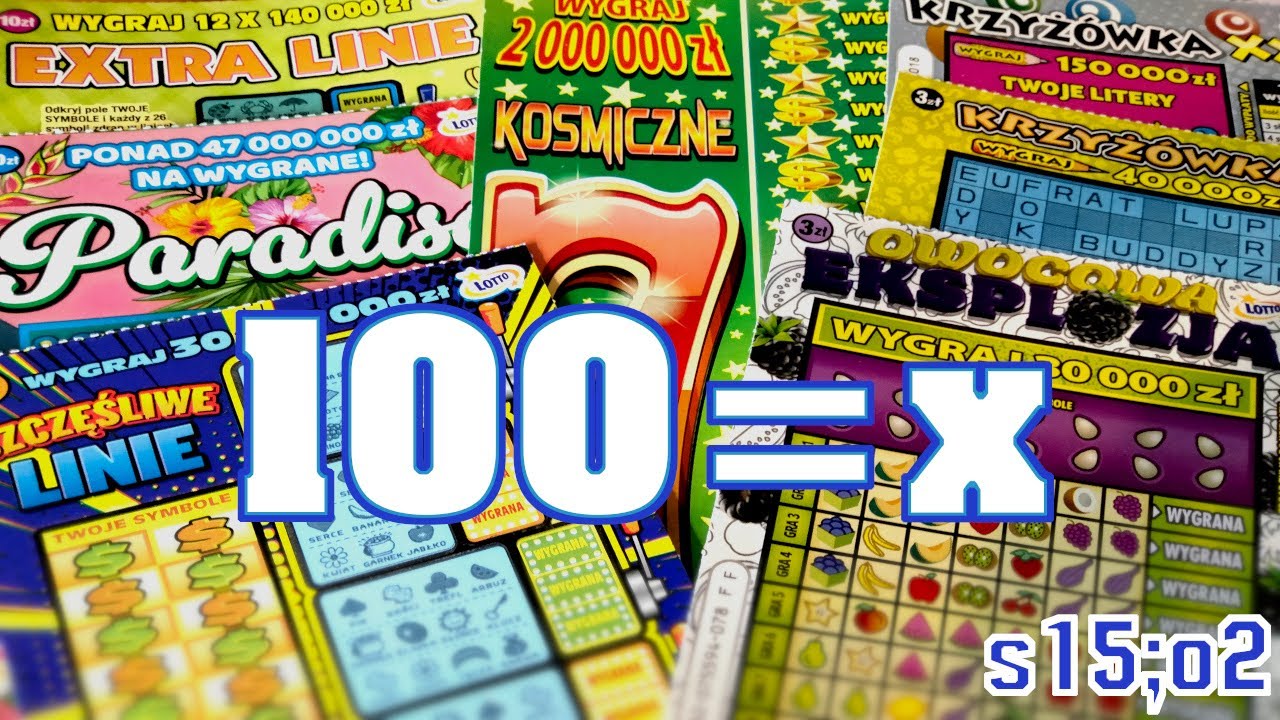 100=x ▶️ S15;O2; Miks za 69zł z perełką❗️🤩 Relaksujące zdrapki + Kosmiczne 7❗️😊👆