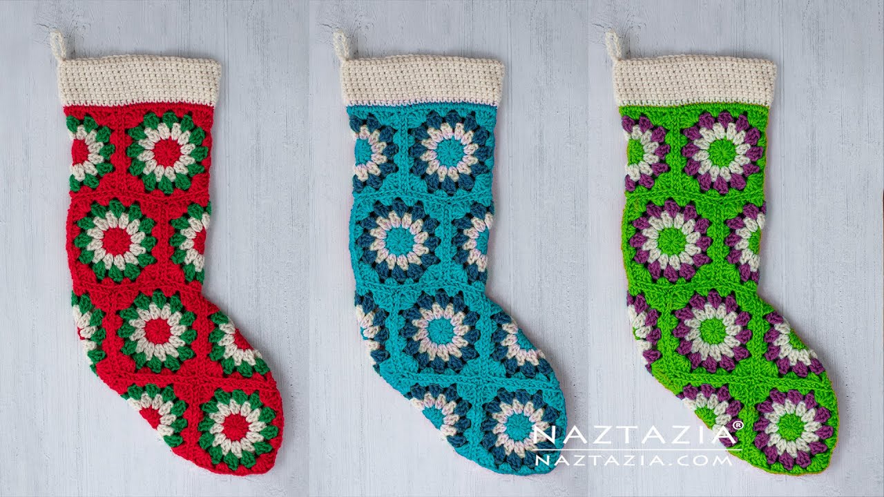 HOW to CROCHET STOCKING - Christmas Sock Decoration by Naztazia
