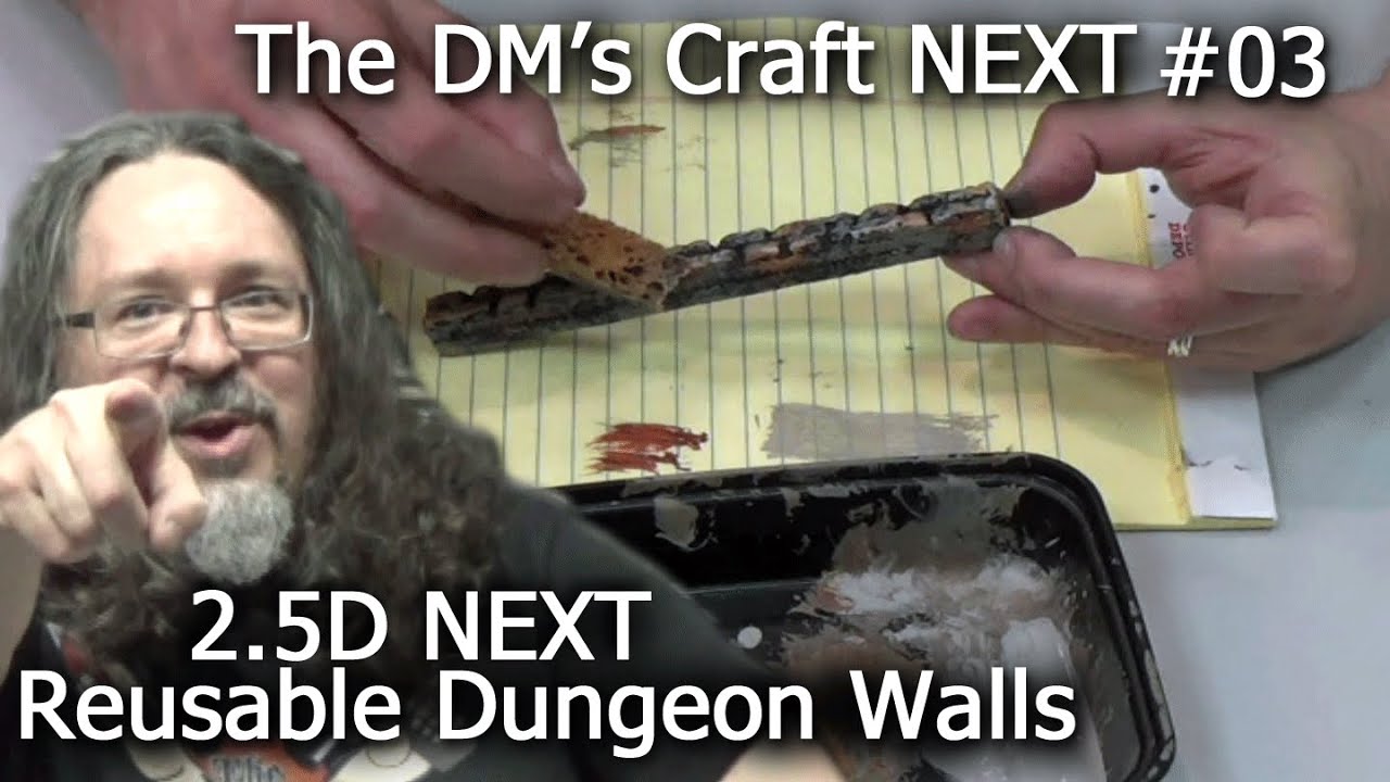 D&D 2.5D  NEXT Reusable Dungeon Walls (DM's Craft NEXT #3)