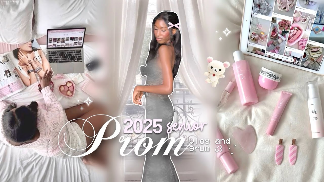 2025 SENIOR PROM vlog: getting my nails done, last day of school & grwm ‎‧₊˚🌹