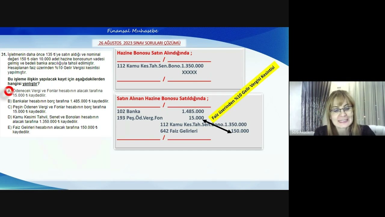 Finansal Muhasebe SGS 2025/1 Kamp Soru Çözümü 25/02/2025 Part 3-SDS Akademi
