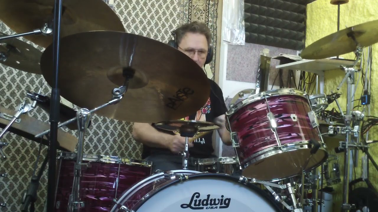 Drum solo with different percussion instruments