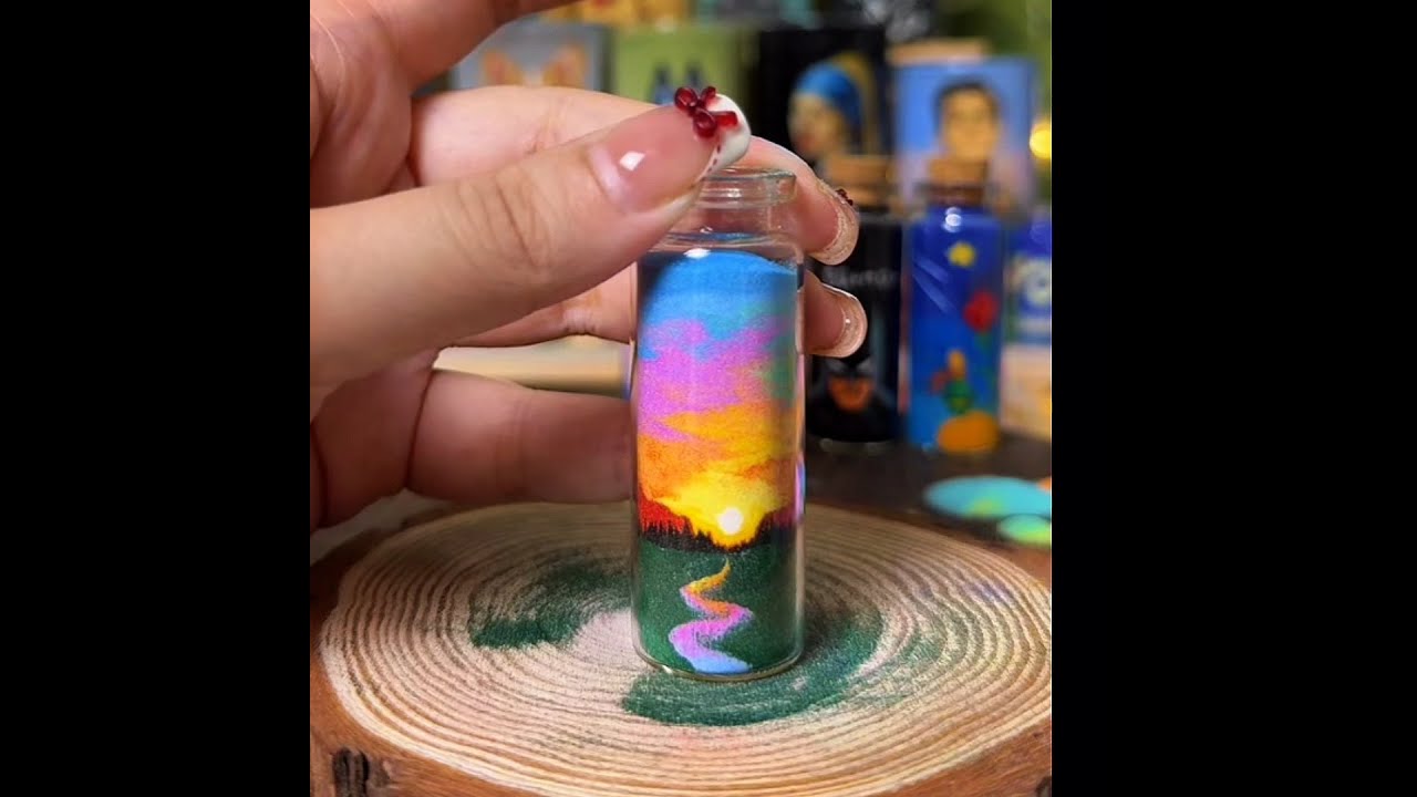 Satisfying Sand Art Bottle | Relaxing Color Layering ASMR
