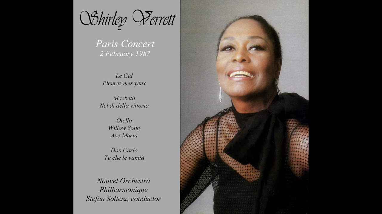 Verrett Concert   Massenet and Verdi   Paris,  2 February 1987
