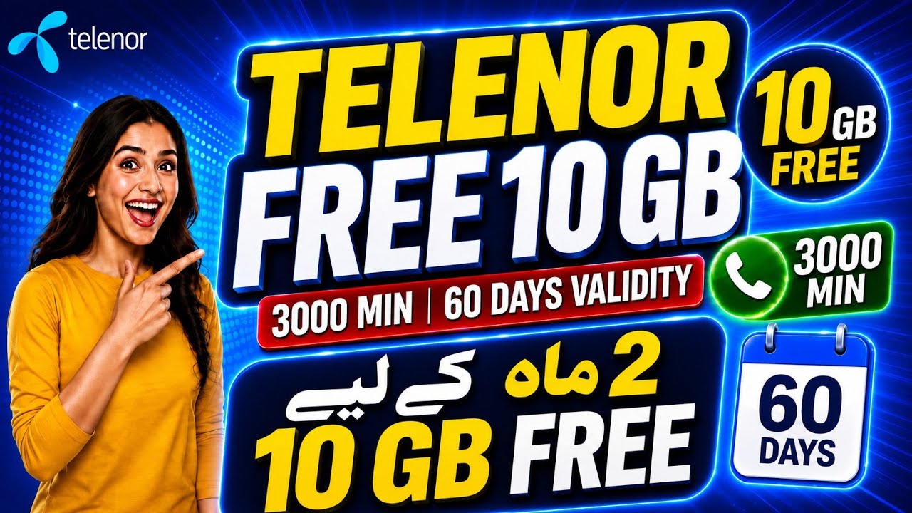 Telenor 10 gb free internet for two month 2026 || Telenor free internet 