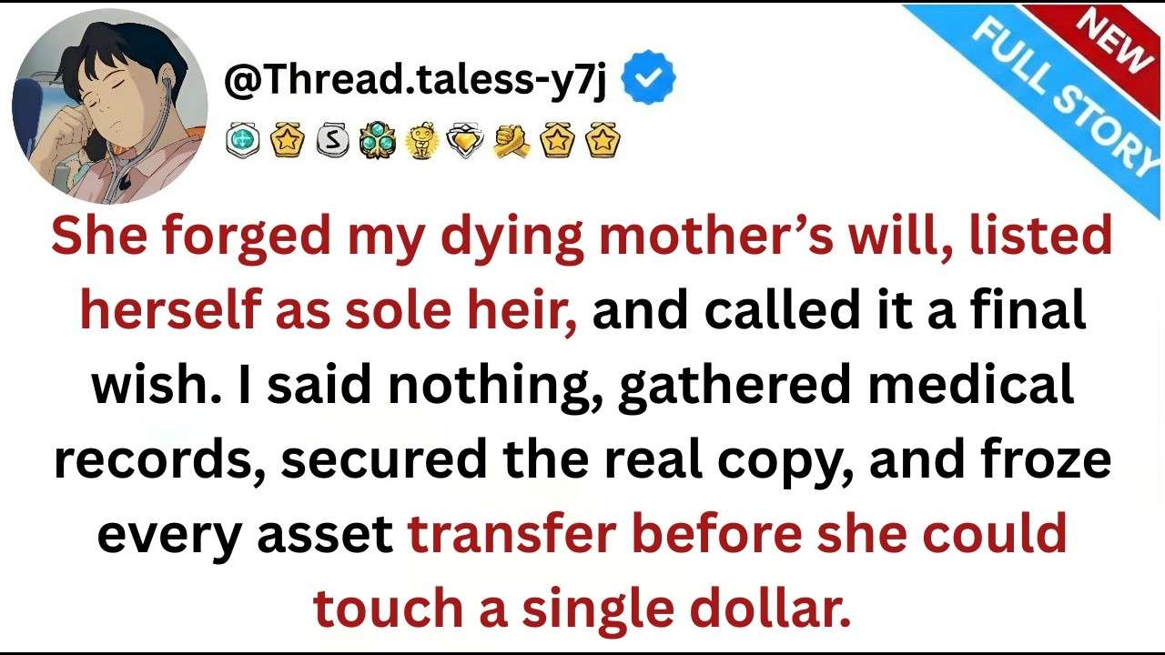 My Aunt Forged My Dying Mother's Will and Took Everything — She Didn't Know I Had a Copy of the Real