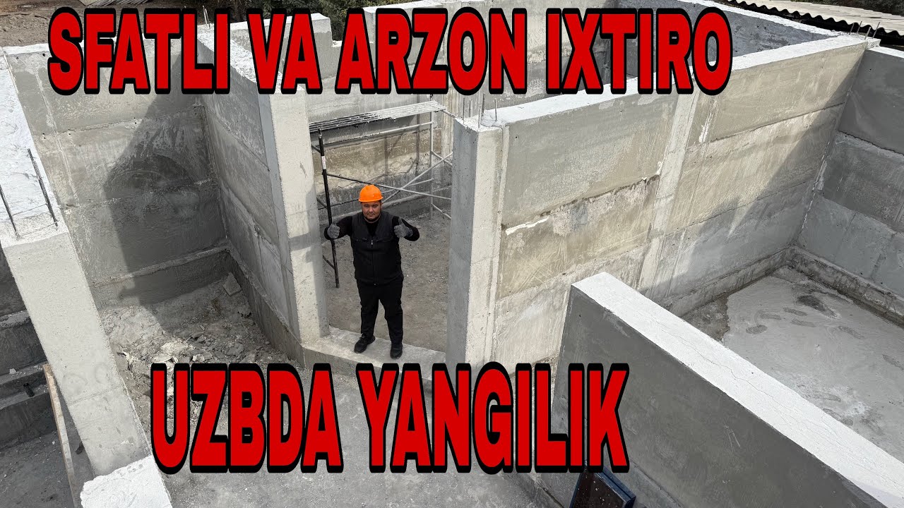 ENDI UY QURISH YANADA ARZONROQ BOLADI PENA BETONDAN UY 